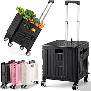 Amazon – SUNALLY Folding Utility Cart w/ Lid - $35.99 w/ Code
