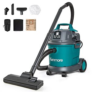 Kenmore KW3030 Wet Dry Canister Vacuum Cleaner, 3.2 Gallon, Green $50.07