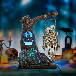 Amazon – Smadeer Halloween Skull Statue w/ Color-Changing LED - $10.99 w/ Code