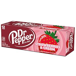 3 12 packs of Dr Pepper Strawberries & Cream - $13.80