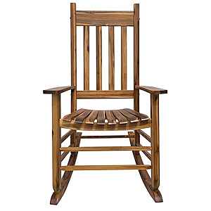 Style Selections Natural Wood Rocking Chair w/ Slat Seat $64.50 + Free Shipping