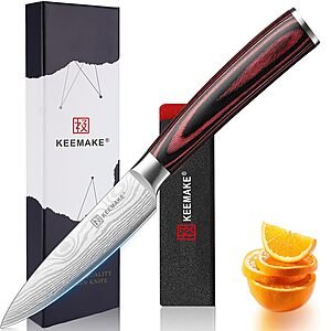 [Prime] 3.5" High Carbon Stainless Steel Paring Knife w/ Pakkawood Handle $11.99 + Free Shipping
