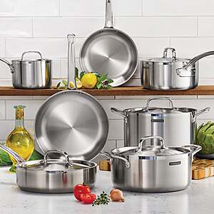 Tramontina 12-piece Tri-Ply Clad Stainless Steel Cookware Set $189.99 Free Shipping Costco.com