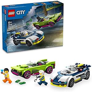 $15.95 | 213-Piece LEGO City: Police - Police Car and Muscle Car Chase (60415, 2024) at Amazon