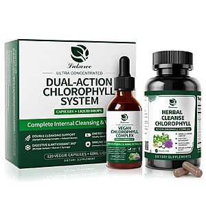 Amazon – Lukaree Liquid Chlorophyll Drops + Capsules - $14.80 w/ Coupon + Code