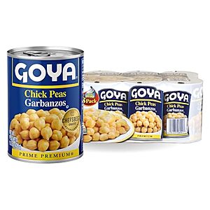 [SnS] $6.44* | 8-Pack 15.5-Oz Goya Chick Peas at Amazon (80.5￠ each)