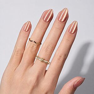 32-Count Beetles Short Almond Motion Glow Cat Eye Press-On Nails Kit (5 Shade Options) $3.79 w/ S&S + Free Shipping w/ Prime or on $35+