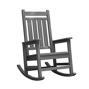 VOUA High Back HDPE Patio Rocking Chair w/ Slat Seat (Various Colors) $89.99 + Free Shipping