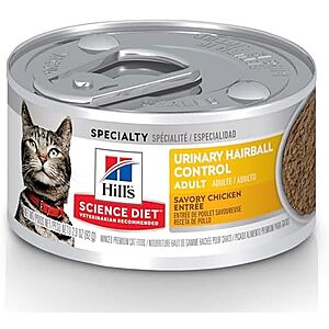 [SnS, AC] $8.31 | 12-Pack 2.9-Oz Hill's Science Diet Adult Urinary & Hairball Control Wet Cat Food (Chicken Minced) at Amazon