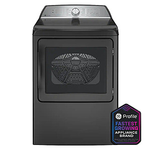 Open Box GE Profile - 7.4 Cu. Ft. Smart Electric Dryer with Sanitize Cycle and Sensor Dry - Diamond Gray from $427.99