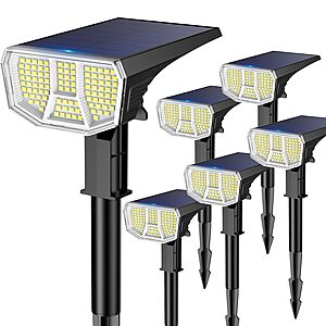 [Prime] 6-Pack LETMY Outdoor Solar LED Stake Spot Lights $18.47 + Free Shipping