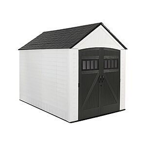 Rubbermaid Resin Outdoor Storage Shed With Floor (7 x 10.5 Ft) Weather Resistant, White, Organization for Home/Backyard/Garden Tools/Lawn Mower/Bike Storage/Pool Supplies $1306.35