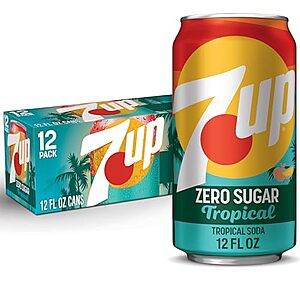 [AC] $10.80 | 3 × 12-Pack 12-Oz 7UP Zero Sugar Tropical Flavor ($3.60 each) at Amazon