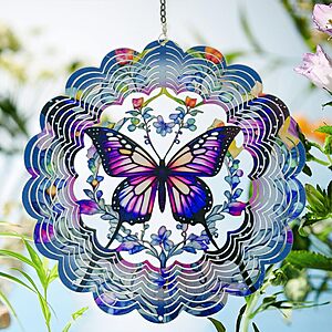 Colorful Butterfly Wind Spinners $9 AC + Free Shipping