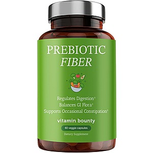 Subscribe and Save: 60-Count Vitamin Bounty Prebiotic Capsules w/ PreforPro® No Bloating Formula $11.99 + Free Shipping w/ Prime or Orders $35+