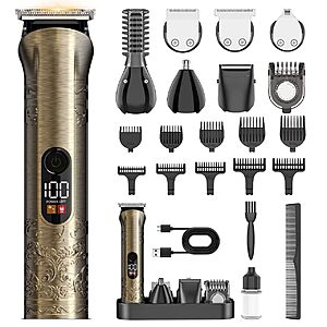Solati Beard Trimmer & Hair Clipper Grooming Kit (Gold) $19.79 + Free Shipping w/ Prime or on $35+