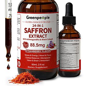 GREENPEOPLE 24-in-1 Saffron Supplements for Women, 2 Oz Strawberry Vegan $12.47 AC + Free Shipping