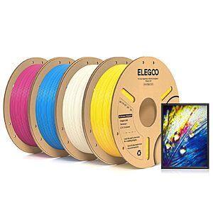 ELEGOO PLA 3D Printer Filament 1.75mm 4KG CMYK Bundle $38.99 @Amazon