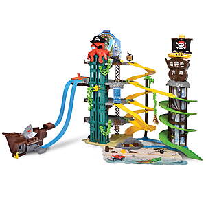 Adventure Force Pirate Garage Multi-Level Track Set with Die-Cast Play Vehicles $32