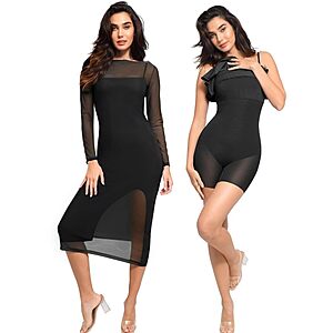 Popilush Shapewear Dress for Women 2 Piece Black Dresses for Women $19.99