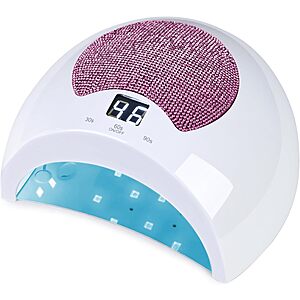 Okasiuv Rechargeable UV LED Nail Lamp with Diamond Design & Touch Control $10