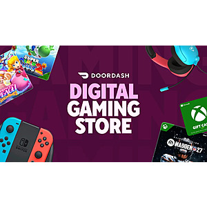 DoorDash: Spend $50+ on Digital Video Games, Get Up to $15 DoorDash Gift Card