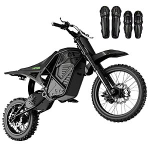 VIPCOO H3 Electric Dirt Bike 3500W 40MPH Electric Motorcycle $824.25