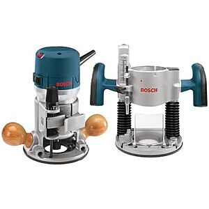 $149* | Bosch 12-Amp 2-1/4 HP Plunge & Fixed Base Corded Router Kit at Amazon