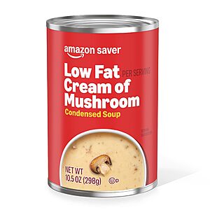 [Prime] 10.5-oz Amazon Fresh Condensed Low Fat Cream Of Mushroom Soup 4 for $2.11 w/ S&S + Free Shipping w/ Prime or on $35+