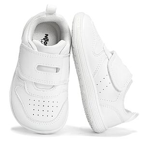 noorkiz Baby Shoes Wide Toe Box Boys Girls Sneakers, All White, I3 $9.99