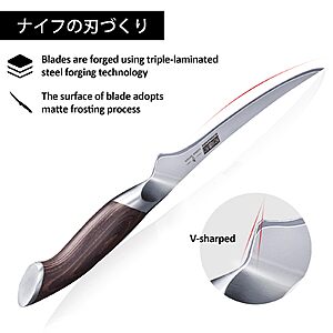 HOSHANHO Fillet Knife 7 Inch, Super Sharp Japanese Fish Boning Knife $31.42