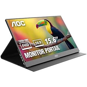 $49.99* | 15.6" AOC 16T20 FHD 60Hz IPS Portable Monitor at Amazon