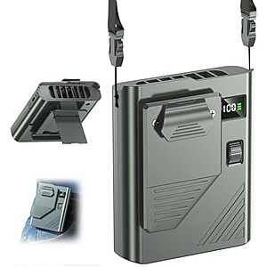 $9.98* | Eastfox Wearable Waist & Neck Clip-On Fan (Green or Black) at Amazon