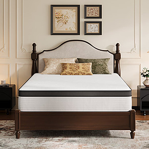 Avenco Whisper 12" Queen Hybrid Mattress in a Box, Medium Firm, CertiPUR-US - Queen - $158 | King - $195 @ Walmart