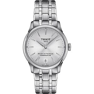 Tissot Womens Tissot Chemin des Tourelles Powermatic 80 34 mm 316L Stainless Steel case Automatic Watches, Grey, Stainless Steel, 18 (T1392071103100) $459.99