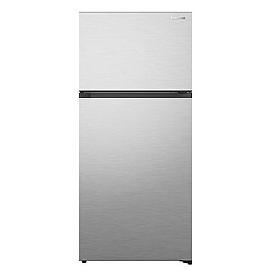 Black or stainless, Hisense 18.1-cu ft Counter-Depth 30-in Wide Top-Freezer Refrigerator Garage Ready ENERGY STAR Certified, $499, Lowe's