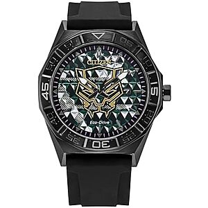 [AC] $344.43* | CITIZEN Men's Eco-Drive Black Panther 42mm Stainless Steel AW1858-03W at Amazon