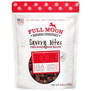 [SnS, AC] $3.49* | 8-Oz Full Moon Essential Beef Savory Bites Dog Treats at Amazon