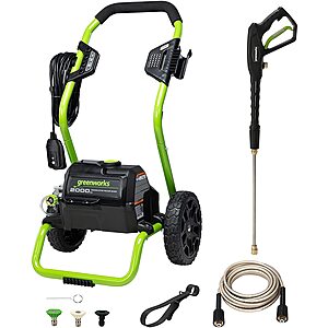 Greenworks 2000 PSI (1.1 GPM Max) Electric Power Washer $96.21