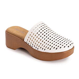 Muk Luks Women's Callen Slip-On Clog $14.99 (White, Sizes 6-11)  + Free Shipping w/ Walmart+ or on $35+