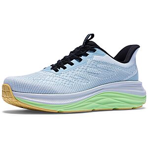 Coostar Men's Slip On Walking Shoes Cushioning Support Non Slip Breathable Cross Trainer Running Sneakers for Gym Workout Fashion Light Green Size 10.5