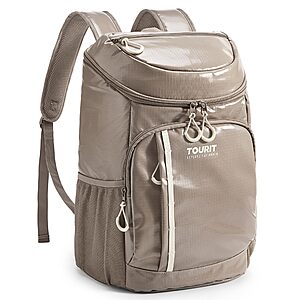 30=Can TOURIT Soft Side Lightweight Insulated Cooler Backpack Bag w/ Circular Zipper (3 Colors) $16.99 + Free Shipping w/ Prime or on $35+
