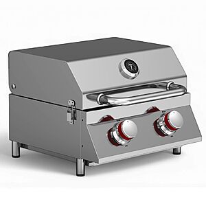 GasOne Portable Propane Grill – 16-inch Stainless Steel Tabletop Grill – Tabletop Gas Grill with Heat Control and Built-In Thermometer $109.43