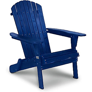 Highland Dunes Noyes Solid Wood Folding Adirondack Chair(Blue) $54.99 + Free Shipping at Wayfair