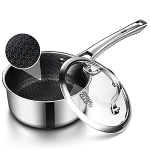 SNOWCLAD 1.5 Quart Hybrid Nonstick Saucepan w/ Lid $14.99