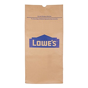 $2 Lowe's 30-Gallon Scent free Brown/Tan Outdoor Paper Lawn and leaf Trash Bag 5 -Count