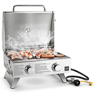 Costway 20,000 BTU Portable Stainless Steel Gas Grill with Lid & Handle Top Thermometer Extra Flame Rod - Silver [Best Buy, Home Depot, Target] - $159.99 + Free Shipping