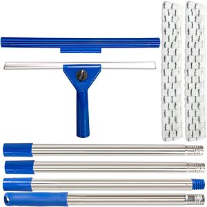 59" Conliwell Long Reach Window Squeegee w/ 14" Rubber Blade & 2 Replacement Cloths (Red) $6.49 + Free Shipping w/ Prime or on $35+