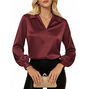 GRACE KARIN  Satin Blouses for Women $8.24