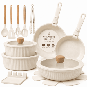 Walmart – NULAS 22-Pc Nonstick Cookware Set w/ Detachable Handle - $48.99 w/ Coupon
